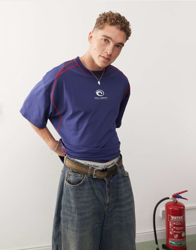 SPORTS TEE IN BLUE