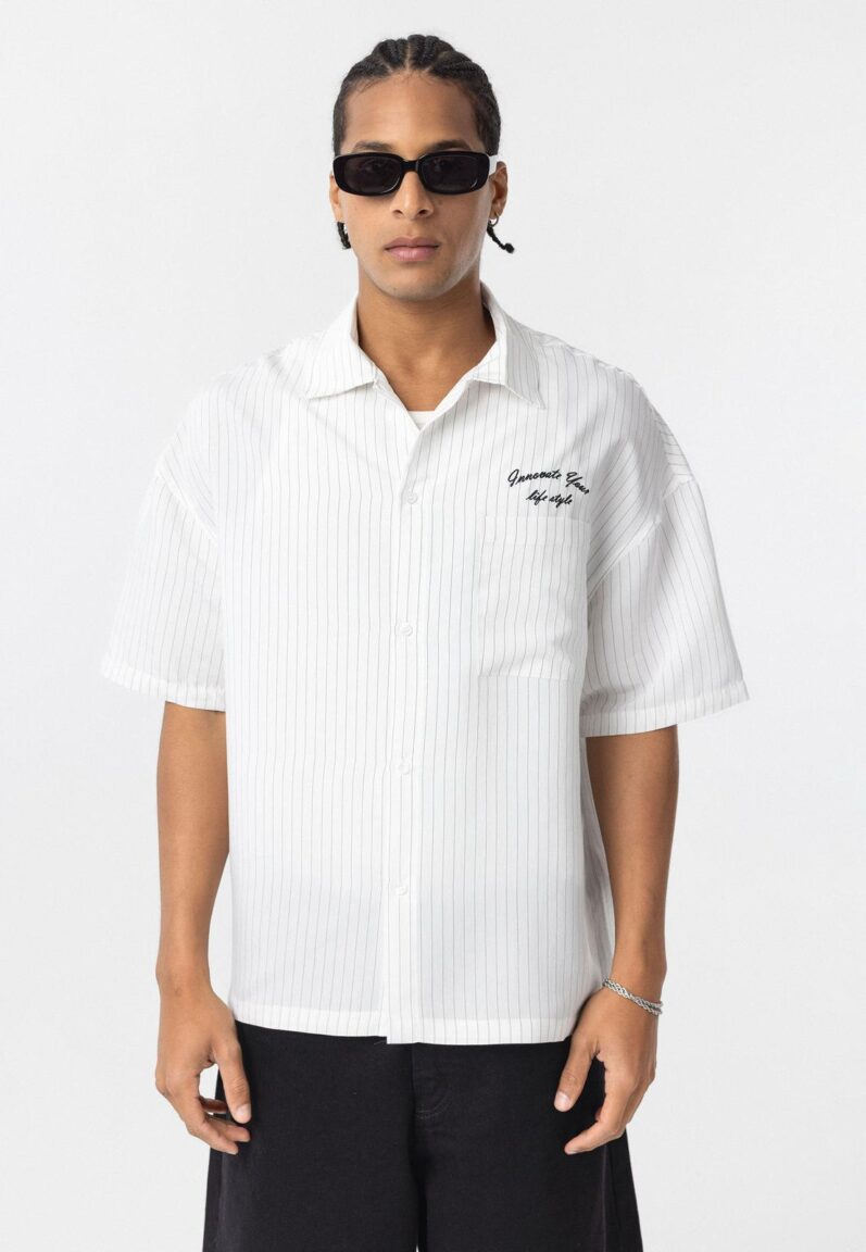 Striped Light White Shirt - Image 4