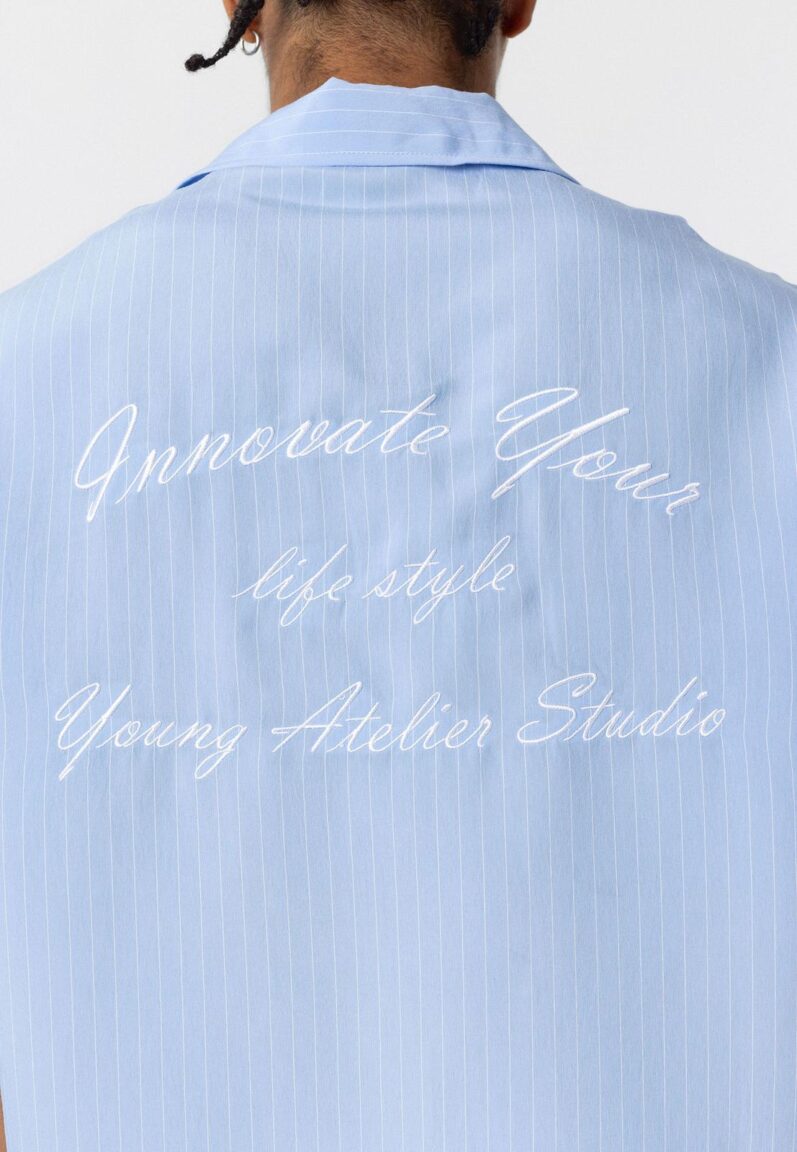 Striped Light Blue Shirt - Image 4
