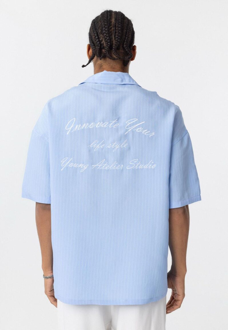 Striped Light Blue Shirt - Image 2