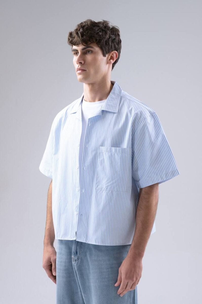 Striped Light Blue Shirt - Image 2