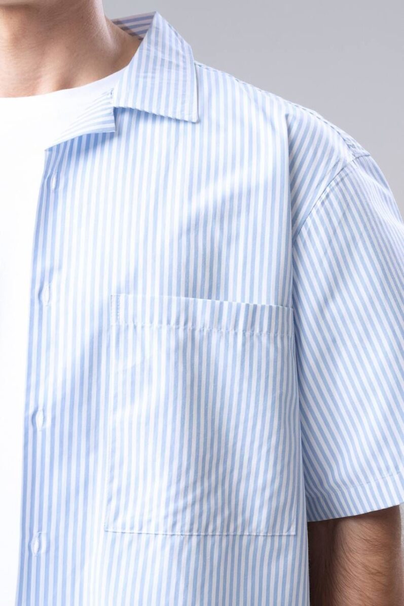Striped Light Blue Shirt - Image 3