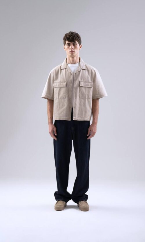 Washing Shirt Dark Cream