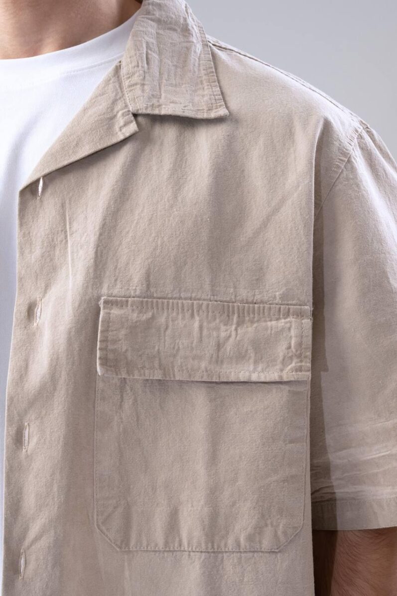 Washing Shirt Dark Cream - Image 3